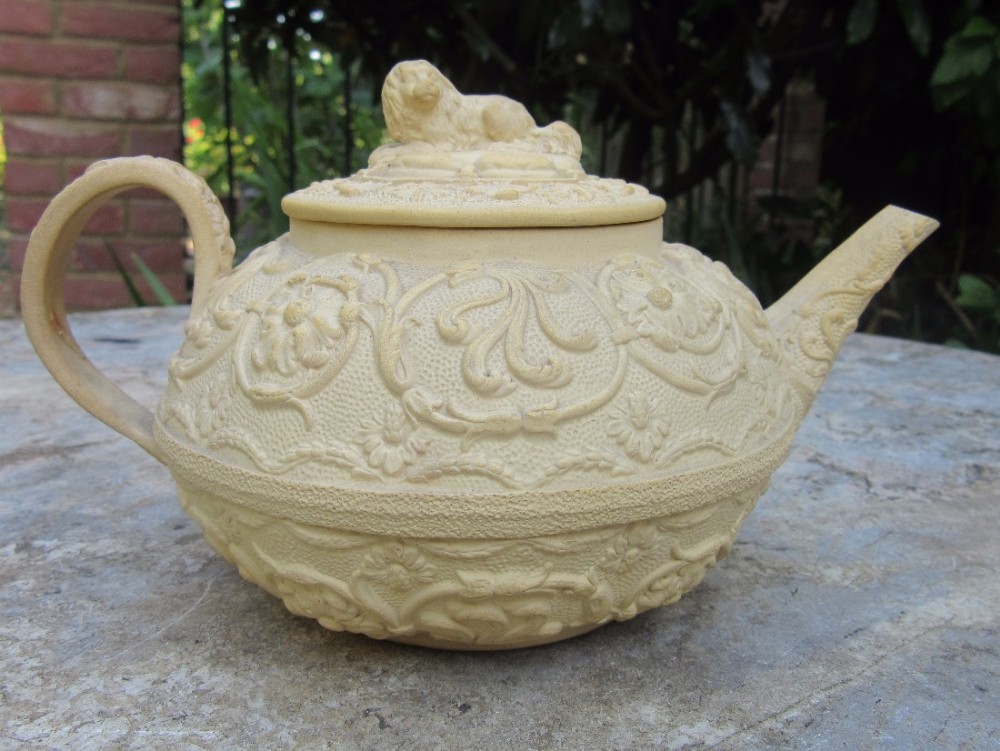 WEDGWOOD CANEWARE TEAPOT c1830
