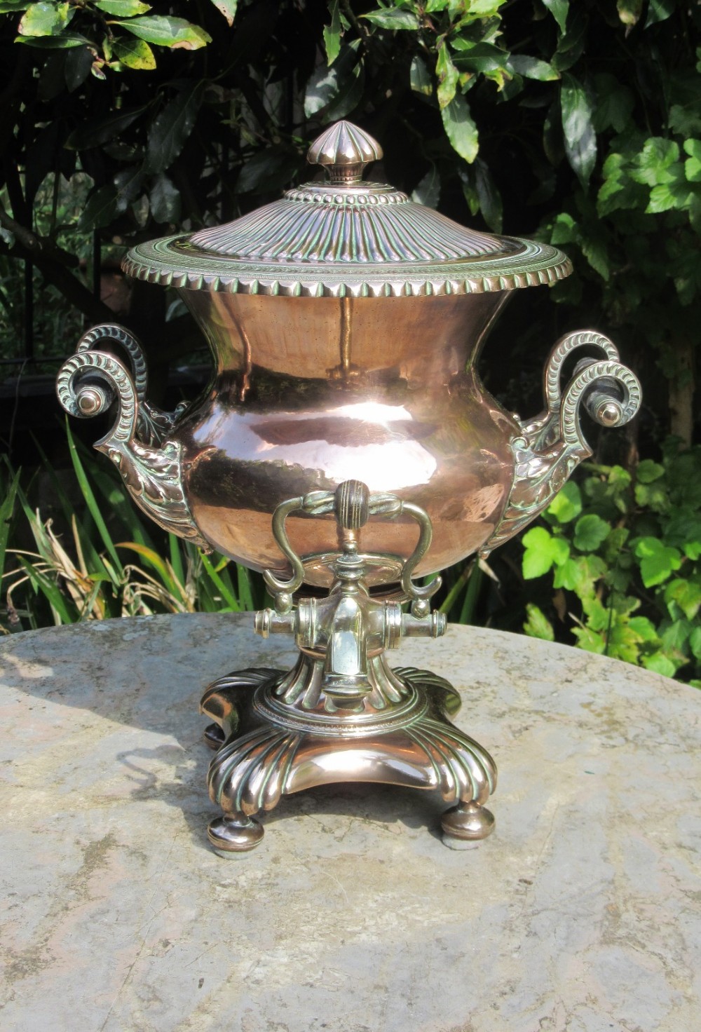 FINE REGENCY COPPER SAMOVAR FULLER & SON DORKING