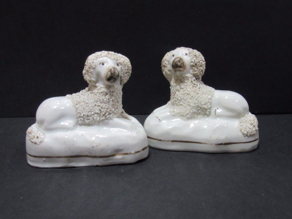 PAIR OF ANTIQUE STAFFORDSHIRE DOGS circa 1860