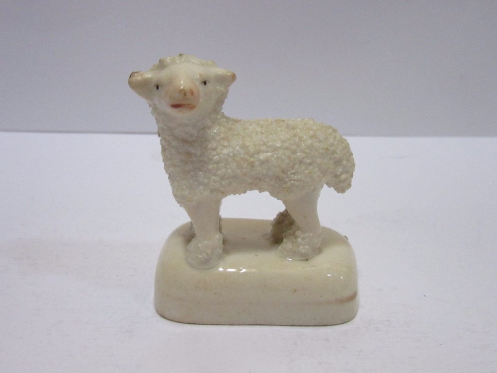 SMALL ANTIQUE STAFFORDSHIRE SHEEP JUST 2 INCHES HIGH c1860
