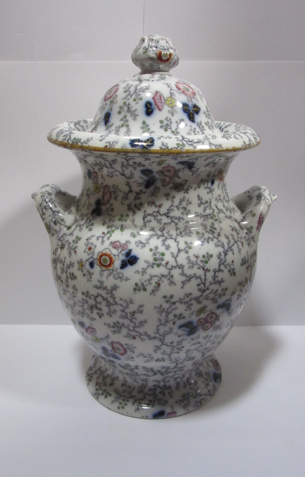 LARGE 'LADY PEEL' VASE & COVER by FRANCIS MORLEY STAFFORDSHIRE c1850