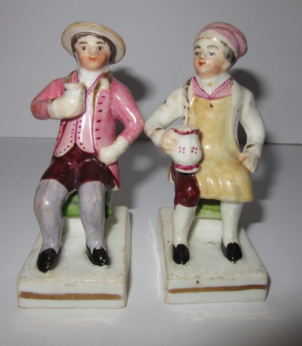 PAIR OF TAM O'SHANTER & SOUTER JOHNNIE STAFFORDSHIRE FIGURES c1840