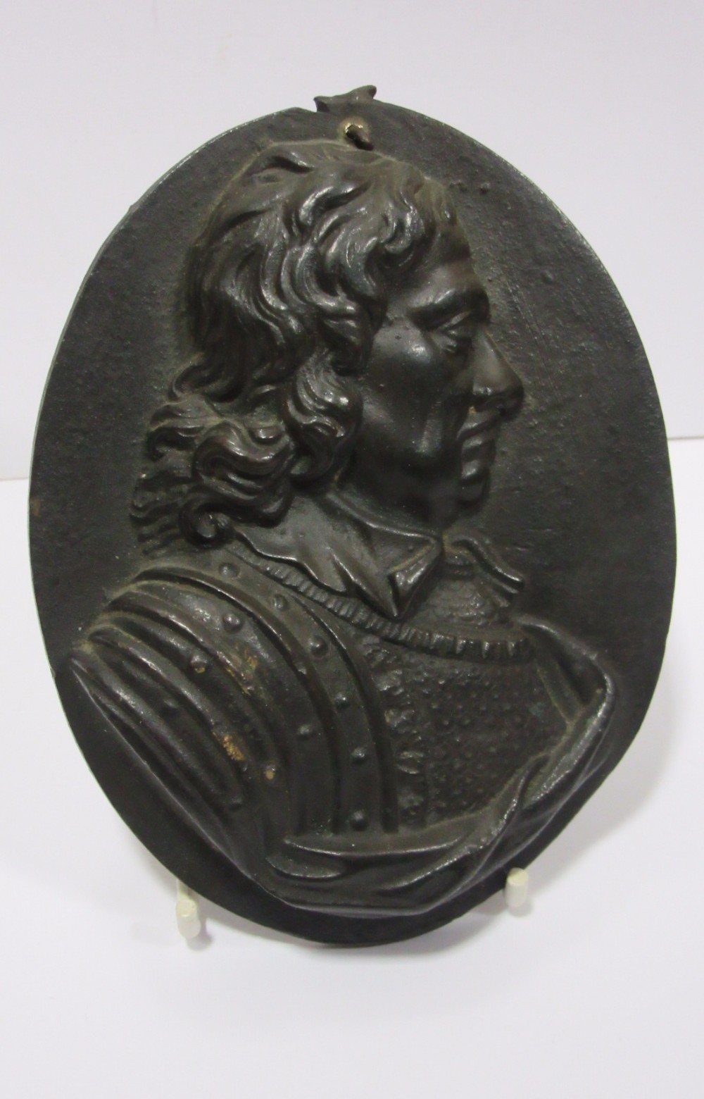 19th CENTURY BRONZE PLAQUE OF OLIVER CROMWELL