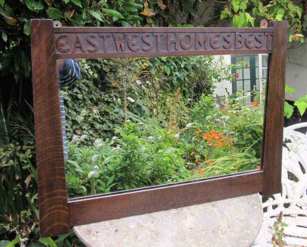 ARTS & CRAFTS LIBERTY'S STYLE OAK MIRROR 'EAST WEST HOMES BEST' View IV