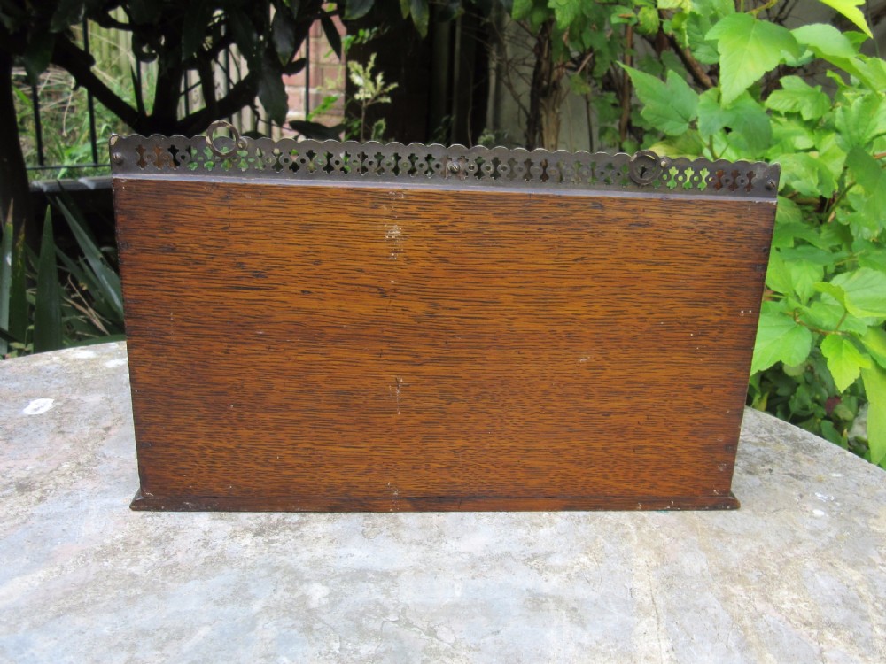 EDWARDIAN OAK CORRESPONDENCE BOX c1910 View III