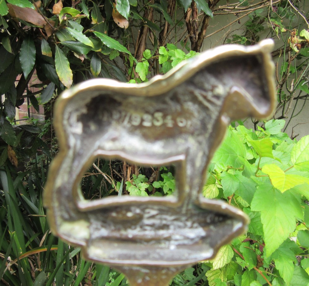 DESIGN REGISTERED SUFFOLK PUNCH DINNER GONG c1910 View III