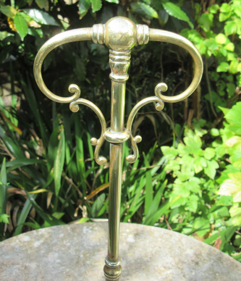 FINE 19th C BRASS DOOR PORTER or DOOR STOP View II
