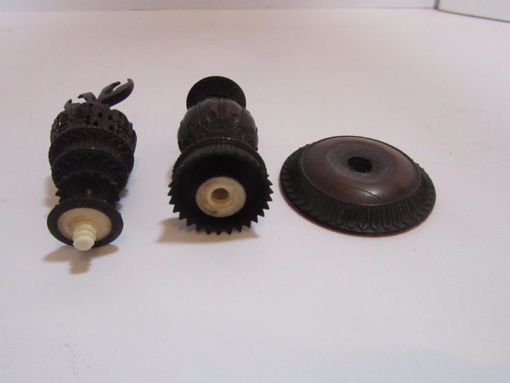 19th C CARVED VIZAGAPATAM CHESS SET View IX