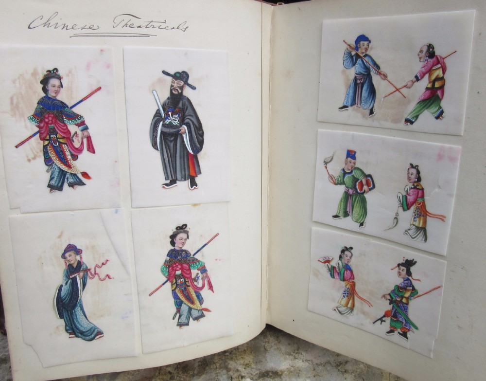 ALBUM OF 48 CHINESE RICE PAPER PAINTINGS View IV