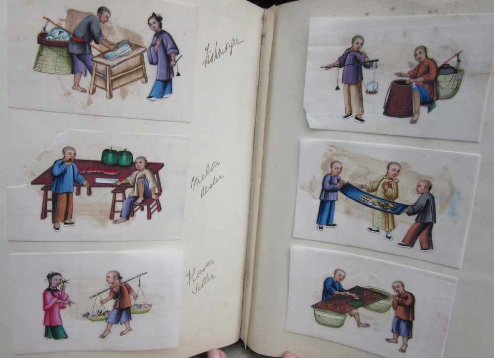 ALBUM OF 48 CHINESE RICE PAPER PAINTINGS View VII