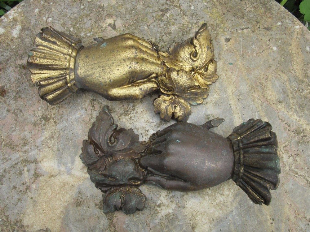 PAIR OF ANTIQUE ENGLISH ORMOLU WALL ORNAMENTS  View III