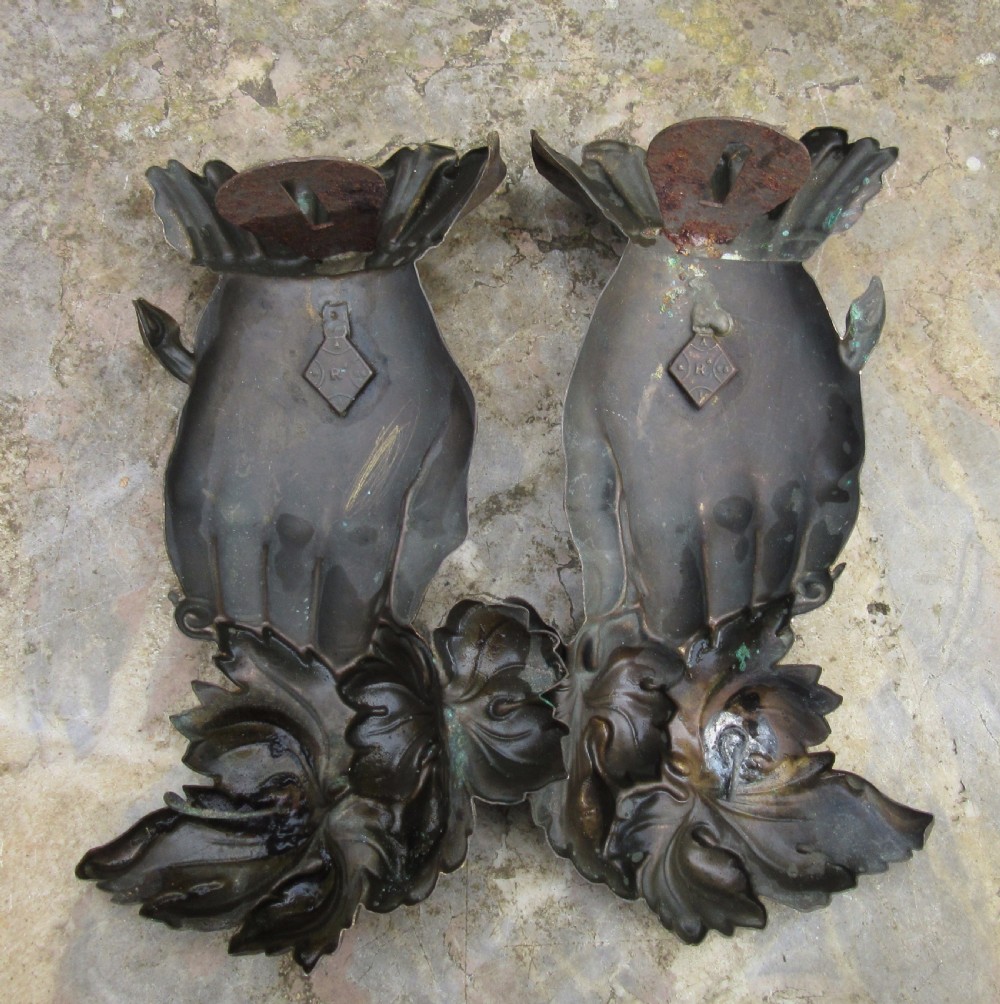 PAIR OF ANTIQUE ENGLISH ORMOLU WALL ORNAMENTS  View IV