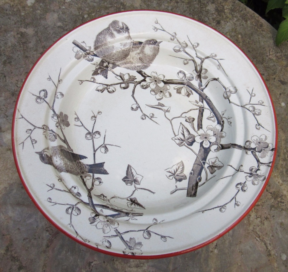 ENGLISH POTTERY CHEESE DISH c1880 View IV