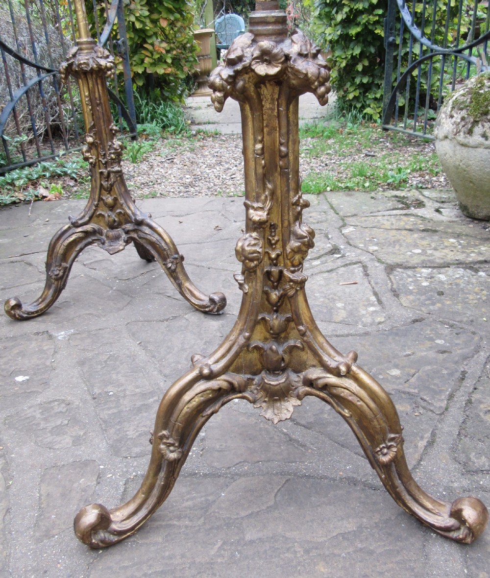 PAIR OF GILT POLE SCREENS c1850 View IV