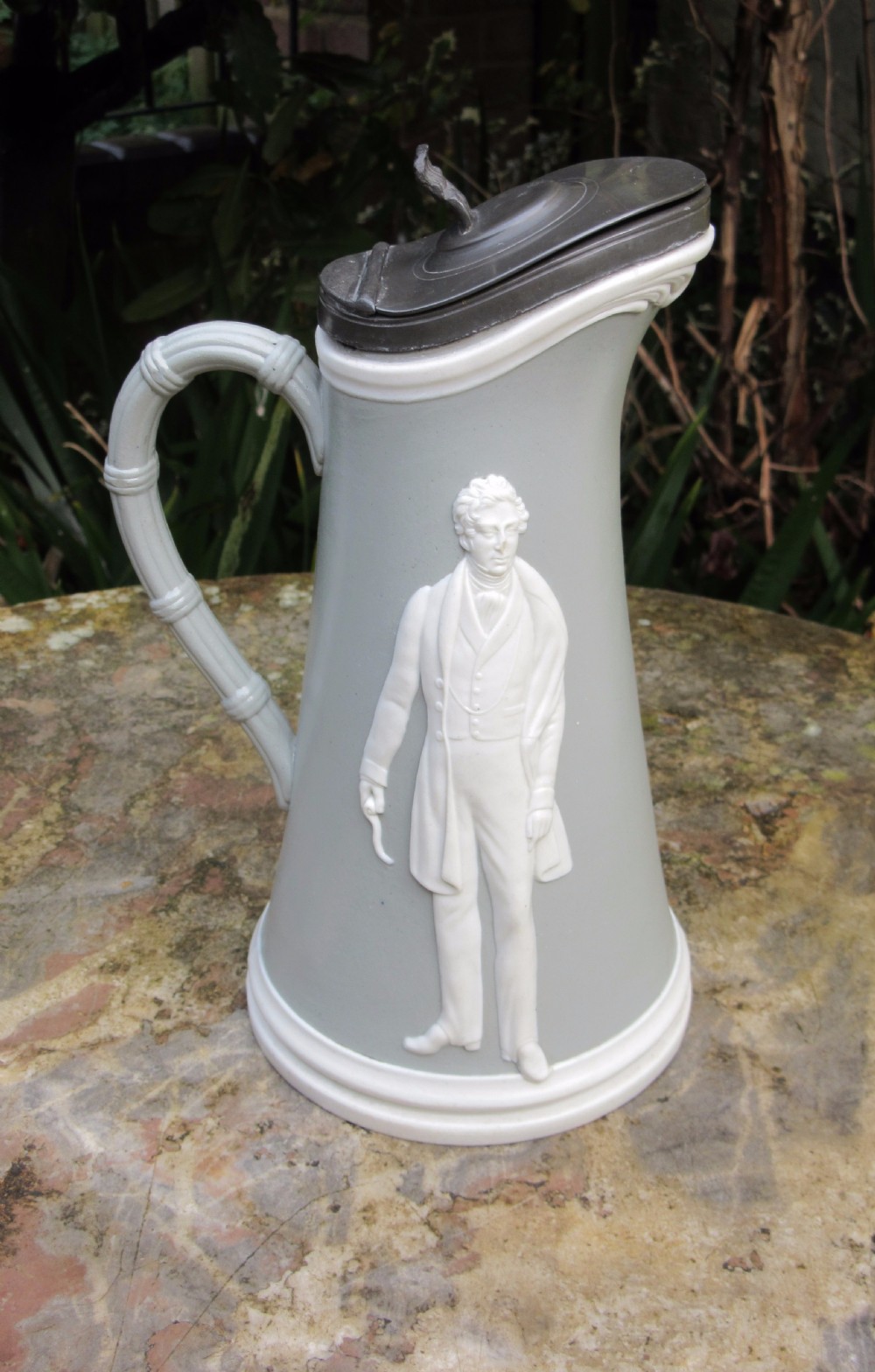 SIR ROBERT PEEL COMMEMORATIVE HOT WATER JUG c1850