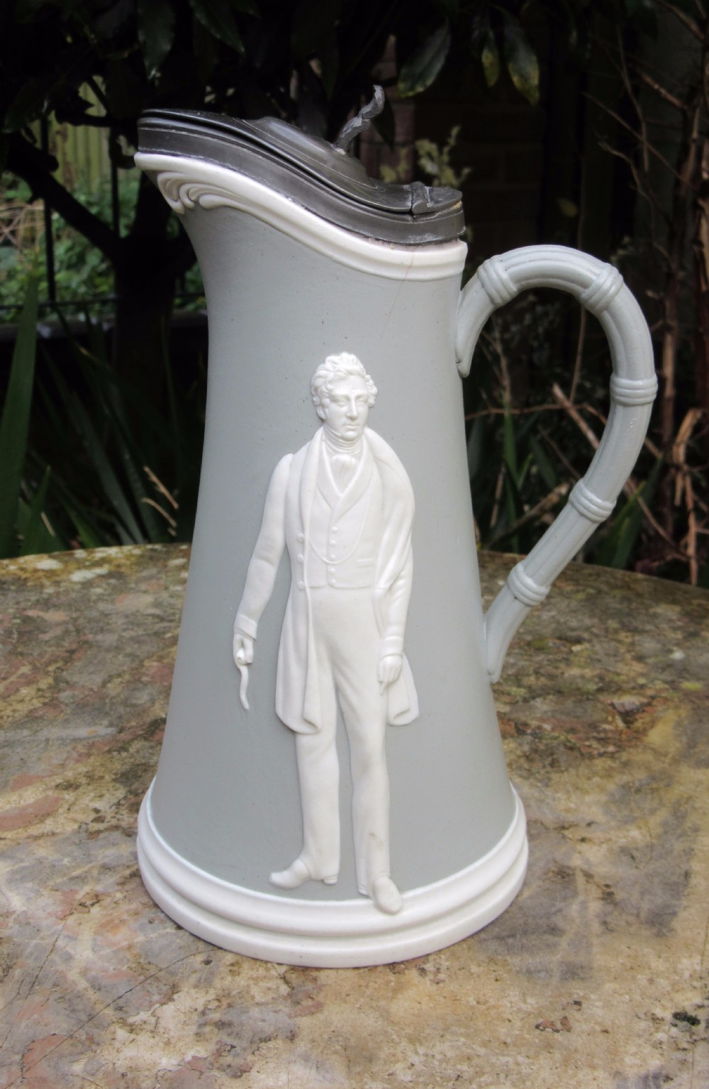 SIR ROBERT PEEL COMMEMORATIVE HOT WATER JUG c1850 View IV