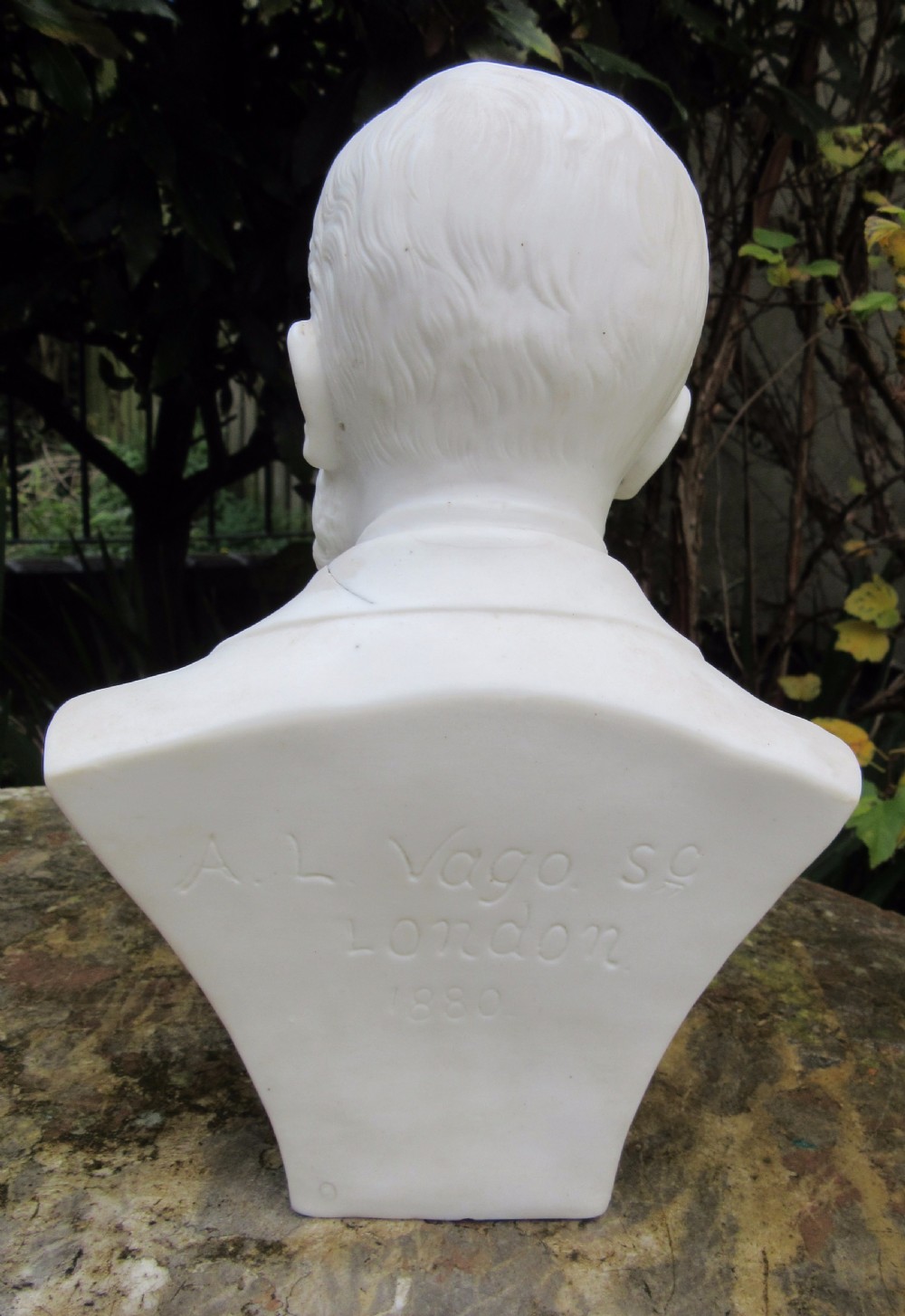 A.L.VAGO PARIAN BUST OF PHRENOLOGIST R.B.D. WELLS c1880 View II