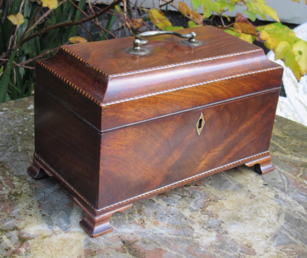 GEORGE III MAHOGANY TEA CADDY c1800 View II
