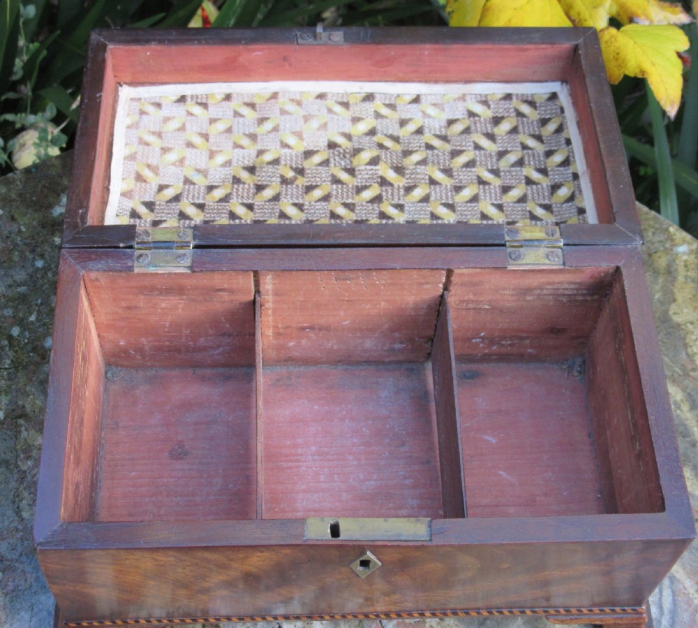 GEORGE III MAHOGANY TEA CADDY c1800 View III