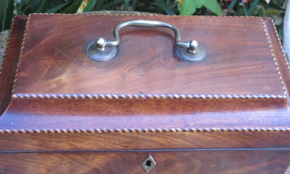 GEORGE III MAHOGANY TEA CADDY c1800 View IV