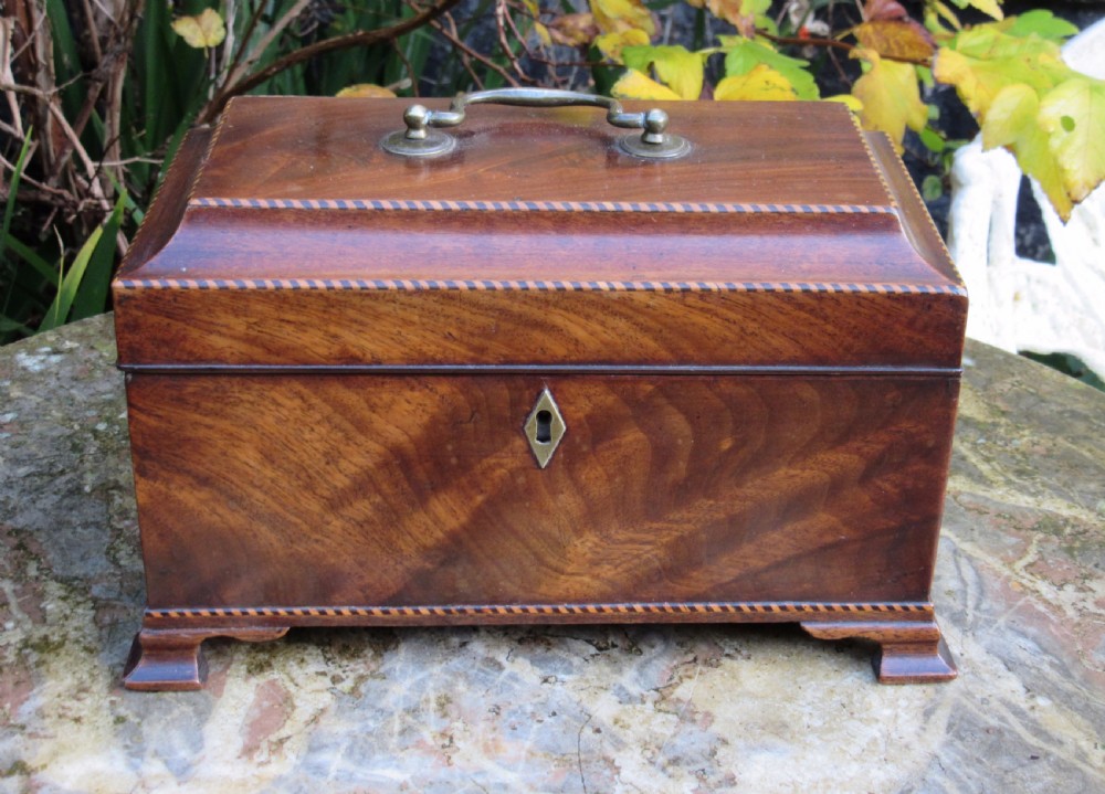 GEORGE III MAHOGANY TEA CADDY c1800 View VI