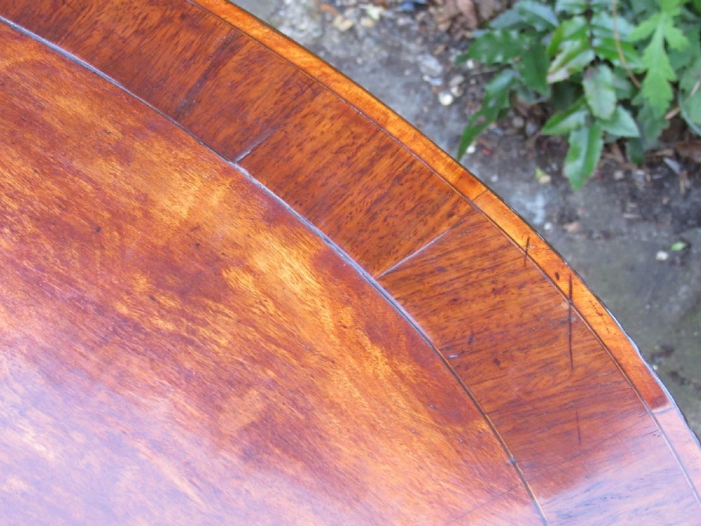 GEORGE III SATINWOOD BOW-END PEMBROKE TABLE c1800 View V