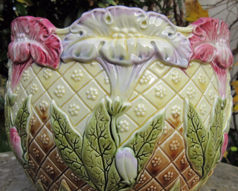WILHELM SCHILLER & SON MAJOLICA JARDINIERE 1900 View II