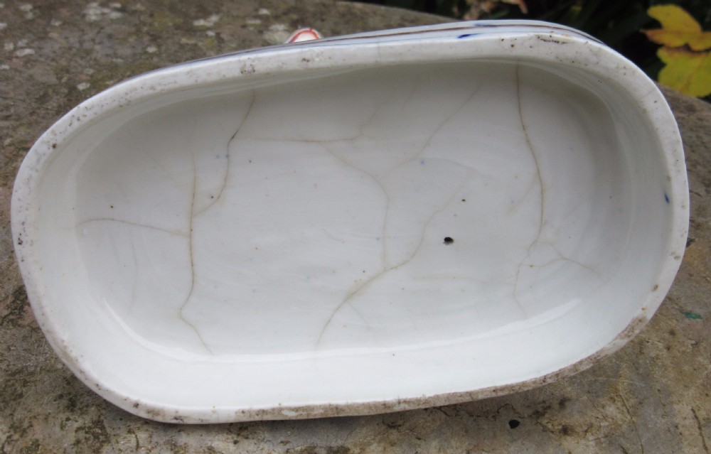 LARGE STAFFORDSHIRE PORCELLANEOUS DOG c1840 View III