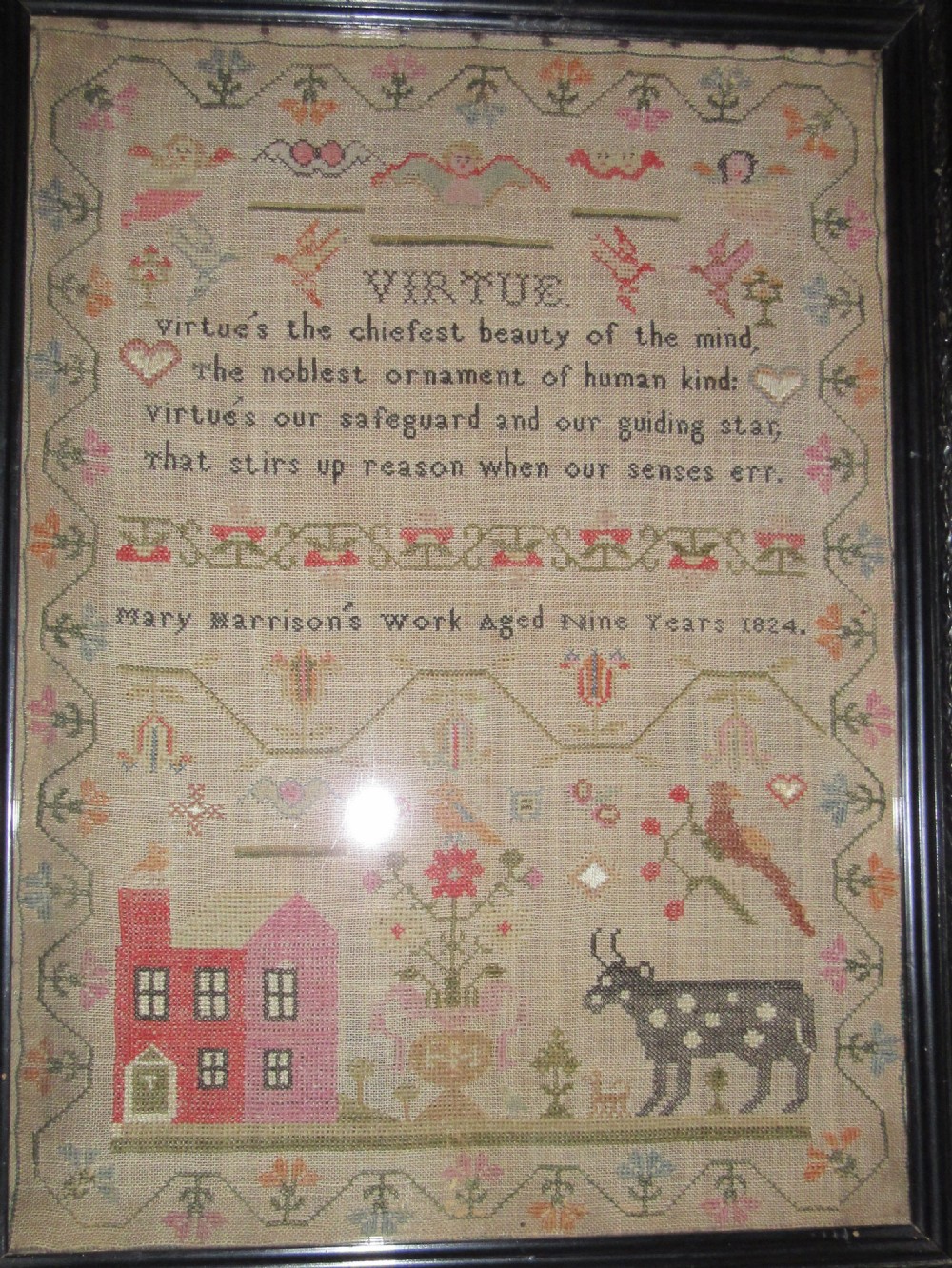 TWO GEORGIAN SAMPLERS MARY HARRISON 1822 & 1824 View II