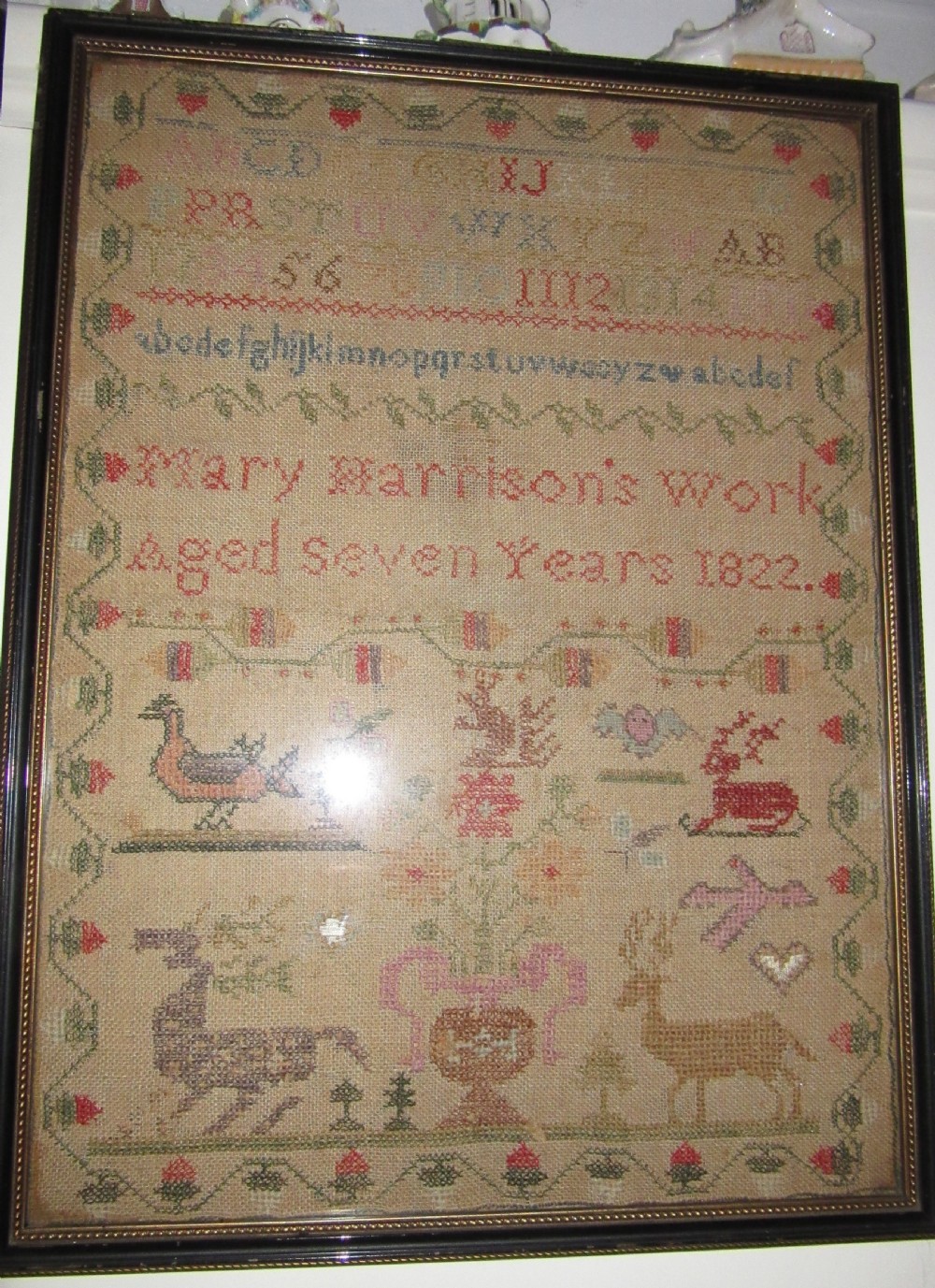 TWO GEORGIAN SAMPLERS MARY HARRISON 1822 & 1824 View III