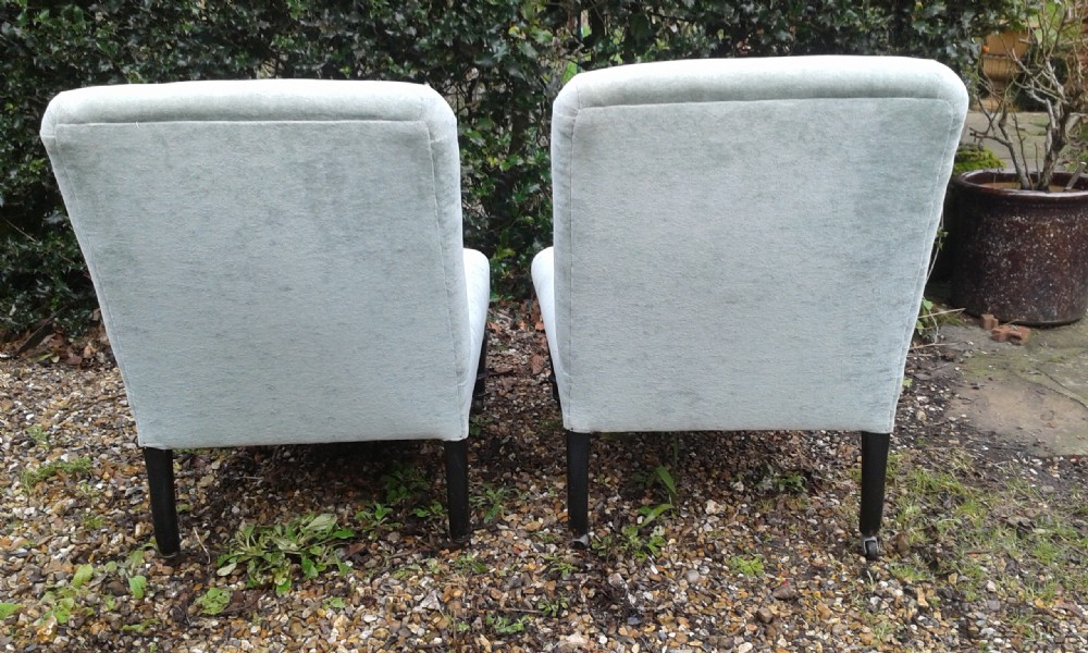 PAIR OF VICTORIAN UPHOLSTERED CHAIRS c1880 View III