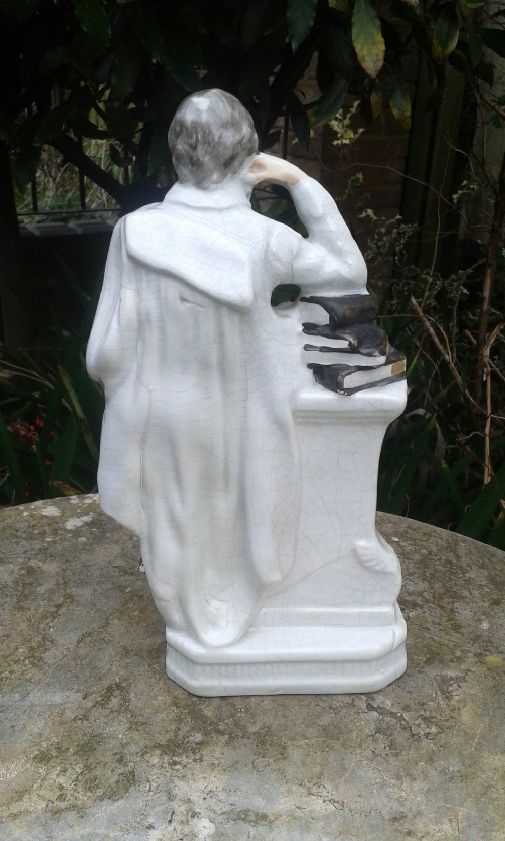 VICTORIAN STAFFORDSHIRE FIGURE OF SHAKESPEARE c1860 View V