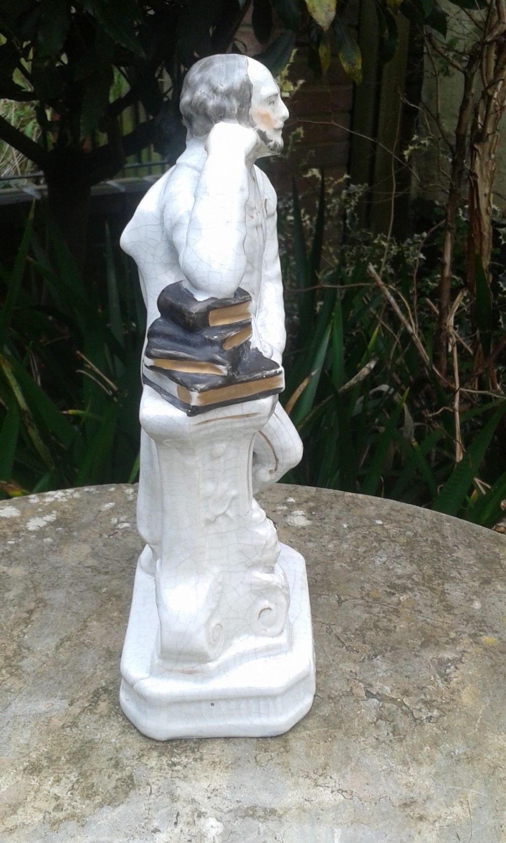 VICTORIAN STAFFORDSHIRE FIGURE OF SHAKESPEARE c1860 View VI