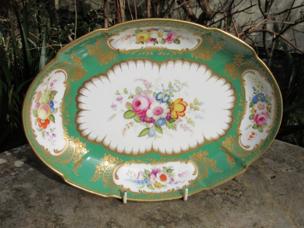 PAIR OF 19th CENTURY ENGLISH PORCELAIN HAND-PAINTED DISHES View V