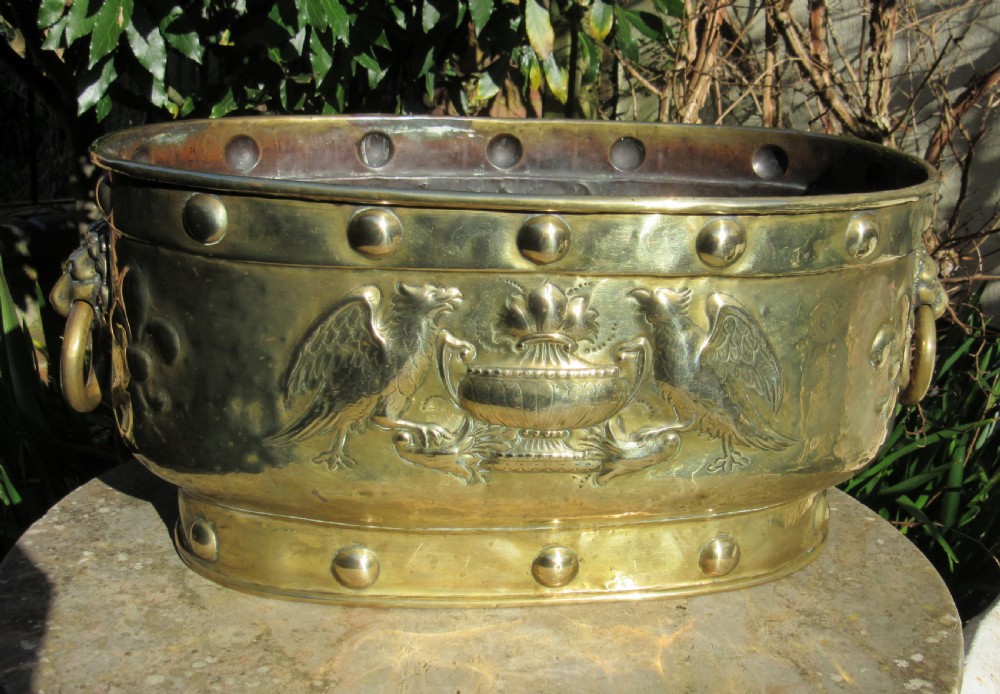 LARGE VICTORIAN BRASS PLANTER c1880 View II