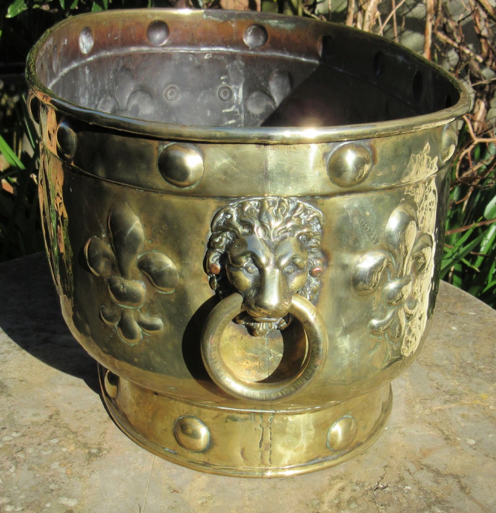 LARGE VICTORIAN BRASS PLANTER c1880 View III