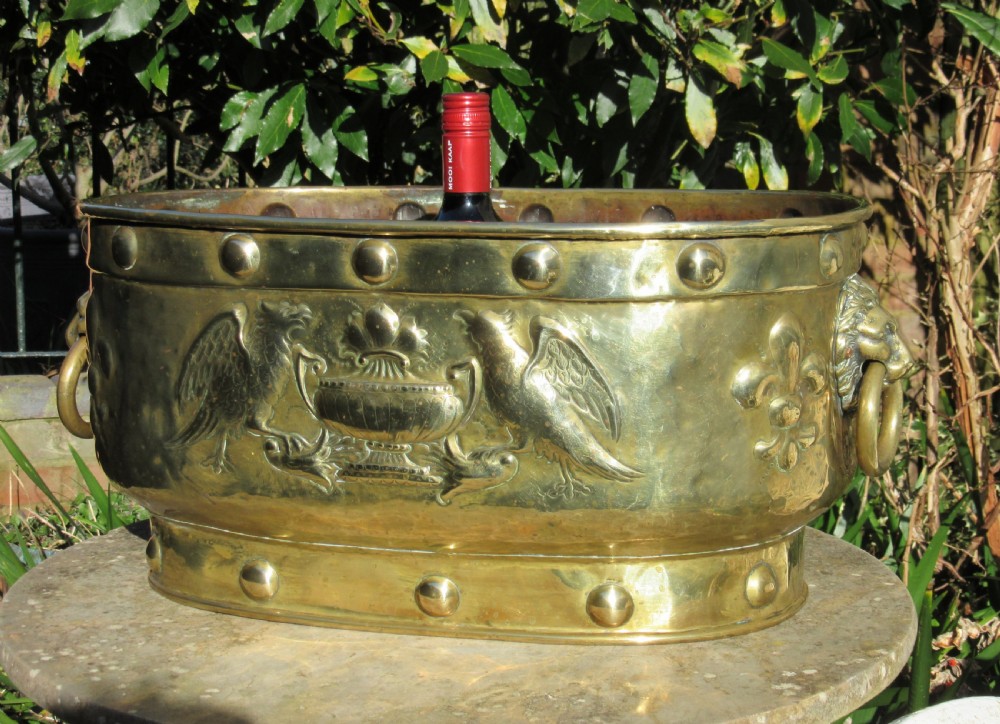 LARGE VICTORIAN BRASS PLANTER c1880 View VI