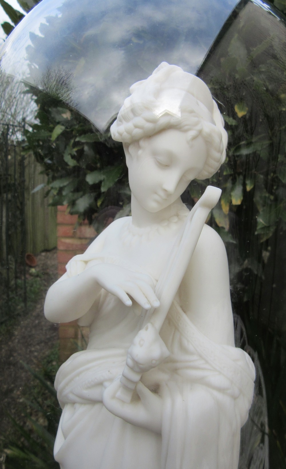 VICTORIAN PARIAN FIGURE UNDER GLASS DOME c1860 View III