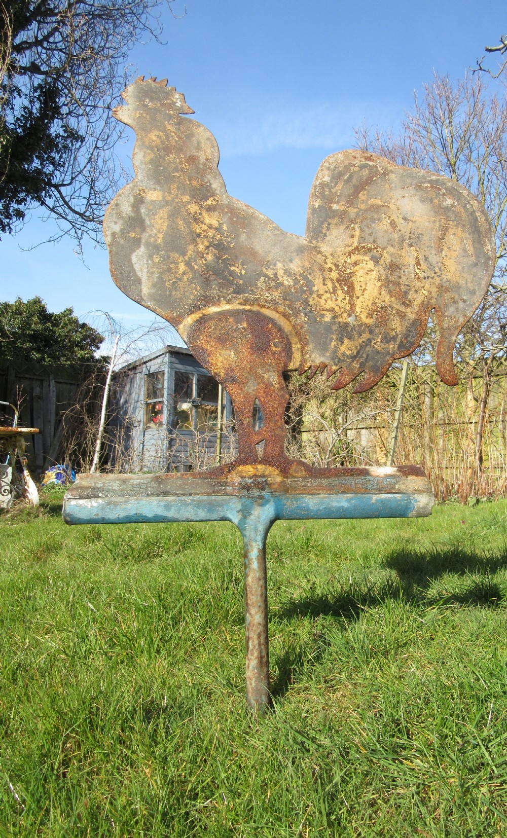 SILHOUETTE COCKEREL ROOSTER WEATHERVANE View II