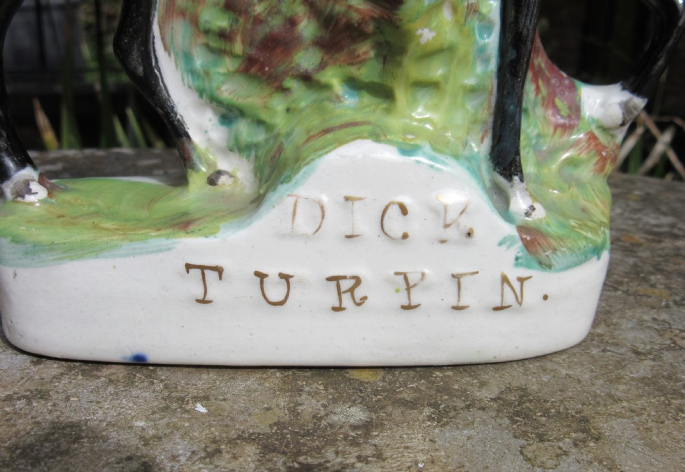 VICTORIAN STAFFORDSHIRE FIGURE OF DICK TURPIN c1860 View III