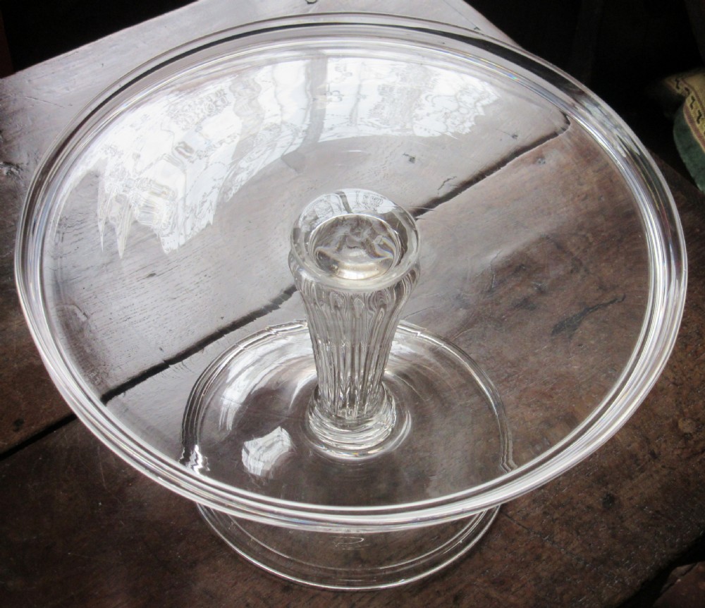 LARGE GEORGIAN GLASS TAZZA c1800 View III