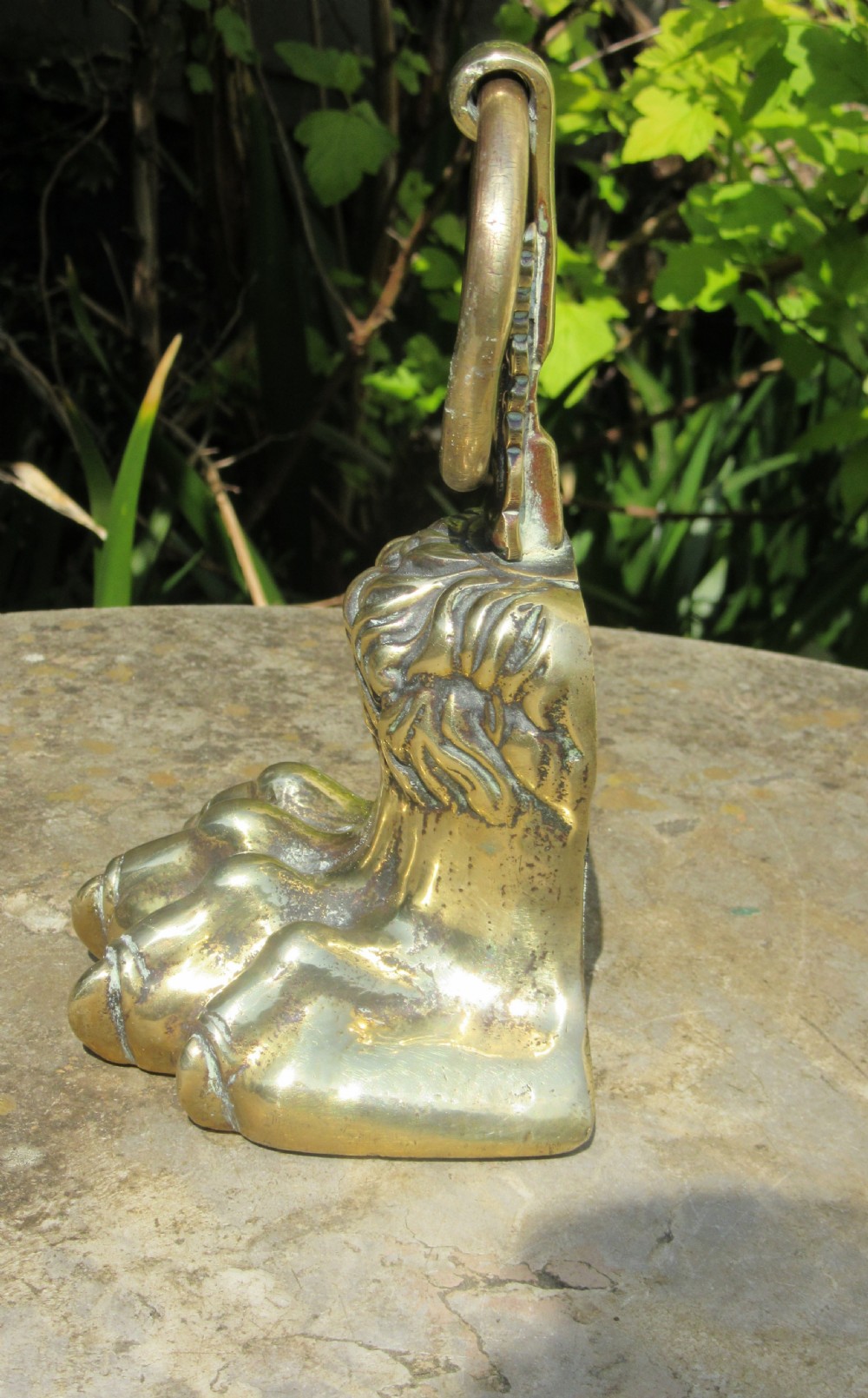 BRASS LION'S PAW DOOR STOP DOOR PORTER DOORSTOP c1840 View II