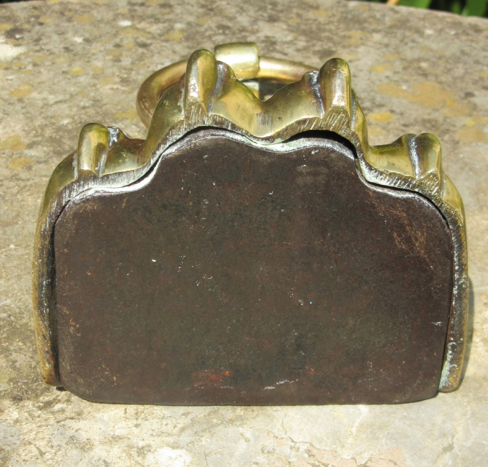 BRASS LION'S PAW DOOR STOP DOOR PORTER DOORSTOP c1840 View IV