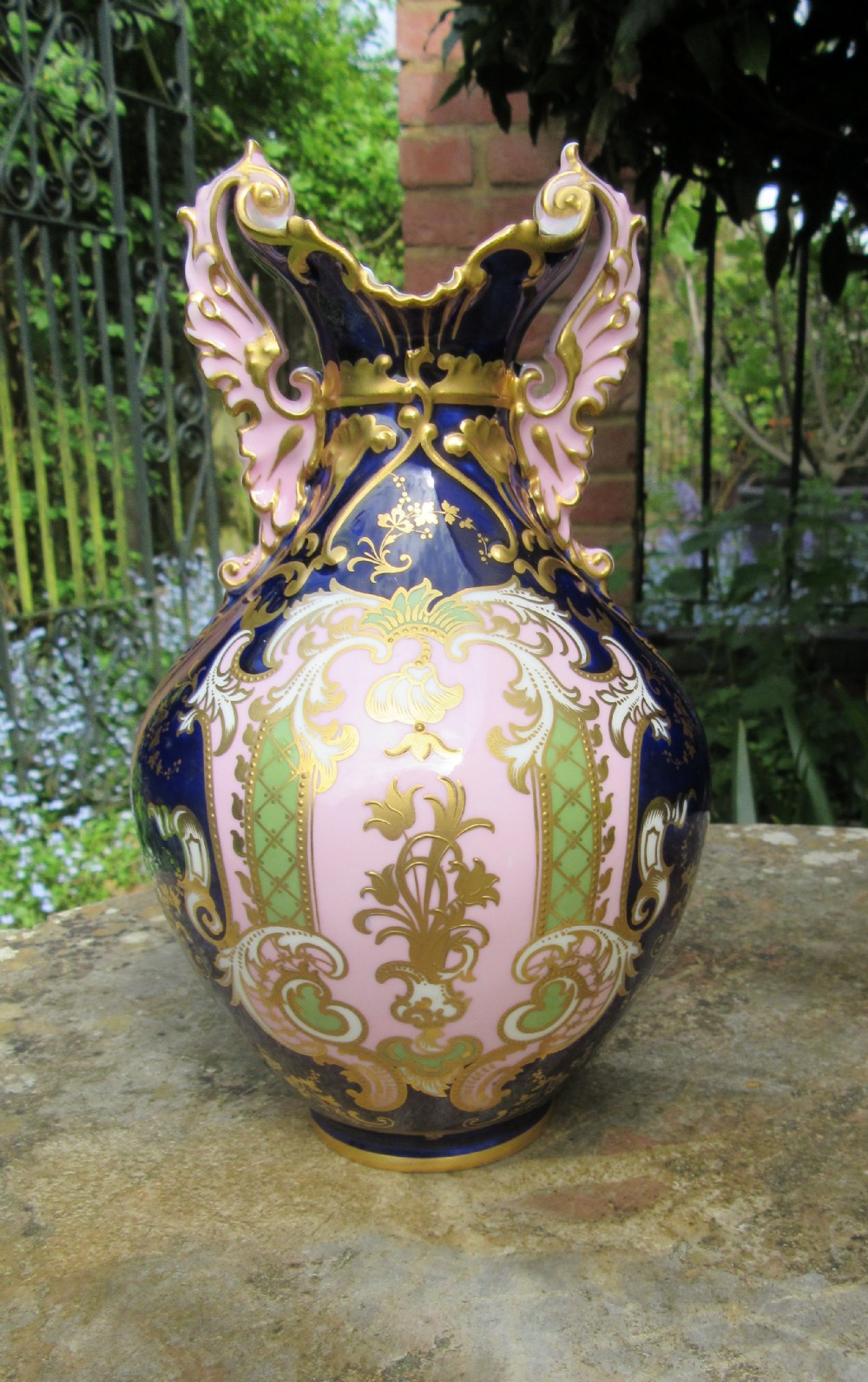 ROYAL CROWN DERBY GILT EMBELLISHED VASE 1898