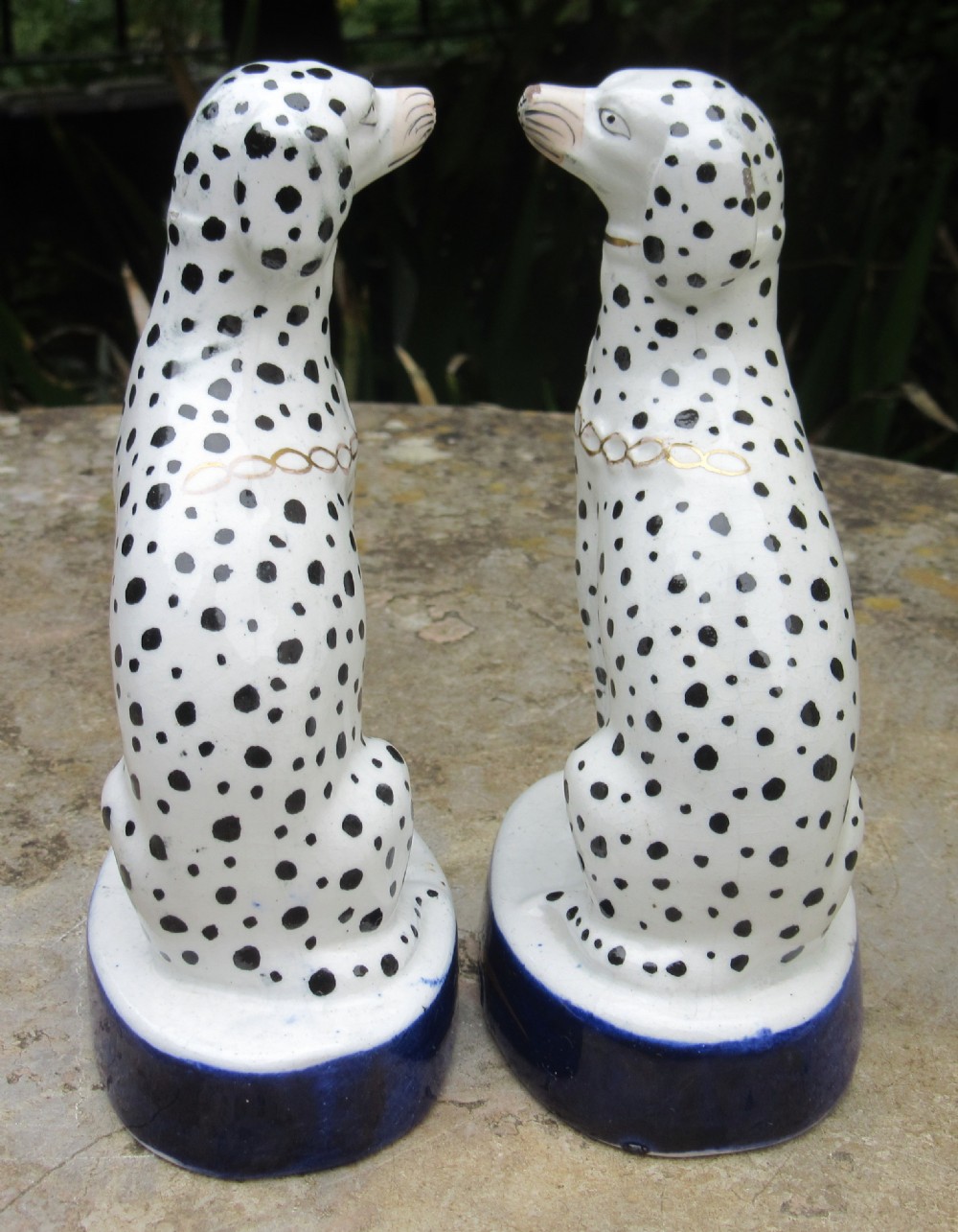 SUPER PAIR OF STAFFORDSHIRE DALMATIANS c1860 View II