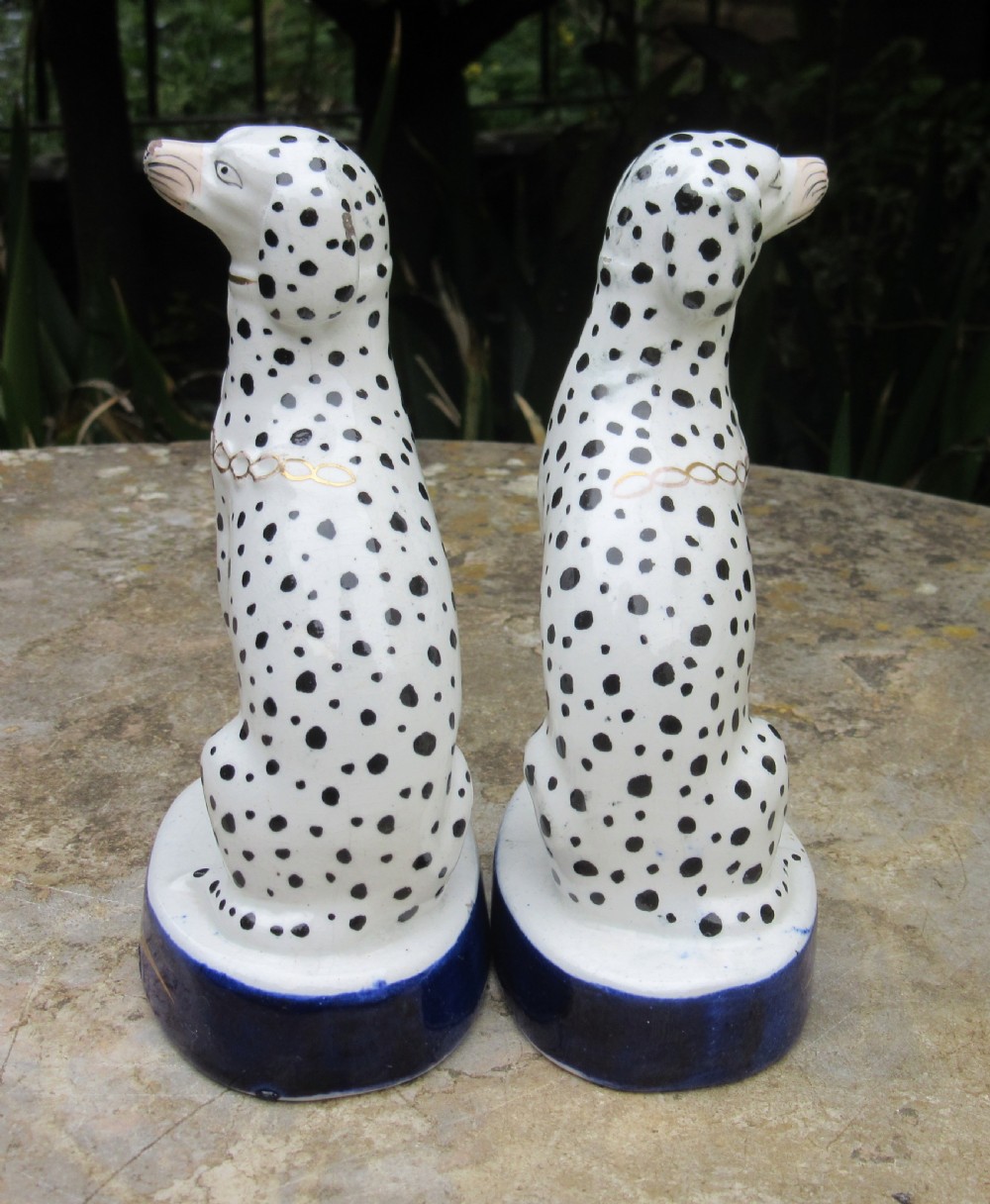 SUPER PAIR OF STAFFORDSHIRE DALMATIANS c1860 View VI