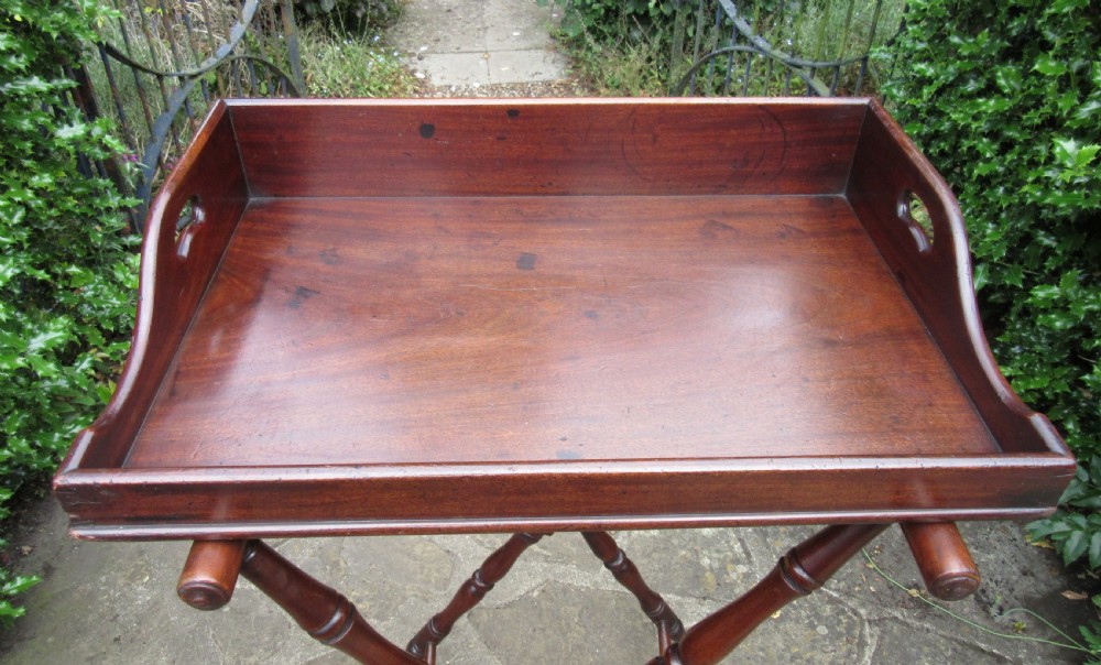GEORGIAN MAHOGANY BUTLER'S TRAY & STAND c1830 View III