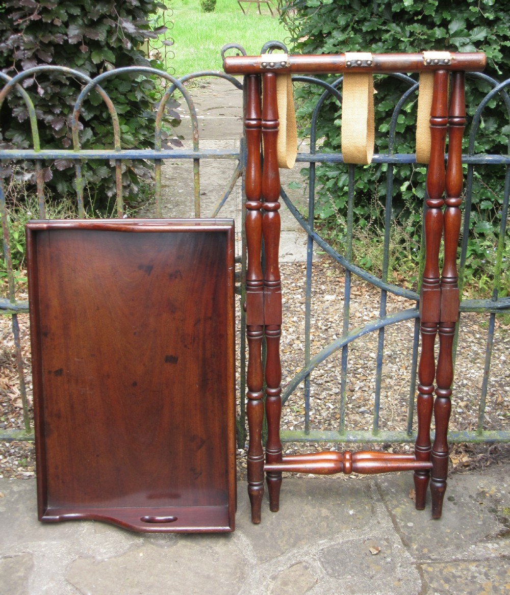 GEORGIAN MAHOGANY BUTLER'S TRAY & STAND c1830 View IV