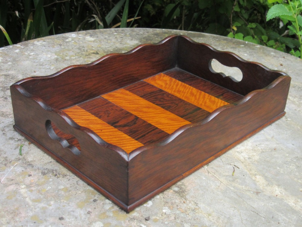 REGENCY ROSEWOOD & SATINWOOD LETTER TRAY c1830