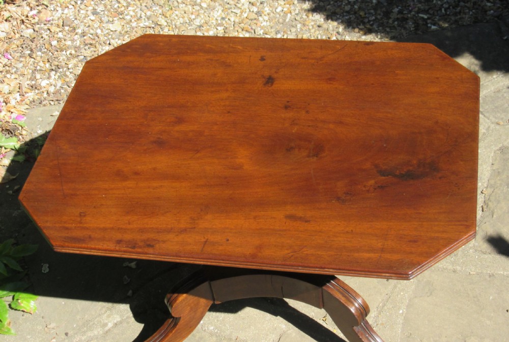 REGENCY MAHOGANY COFFEE TABLE ON SPLAYED FEET c1830 View IV